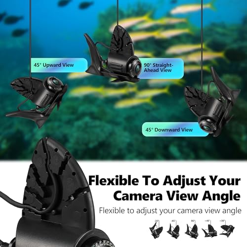 2026 𝐍𝐄𝐖 [Audio+Video Record] HD1080P Ice Fishing Camera w/DVR 32GB, 10000mAh, 5'' OLED, Ice Fishing Camera Underwater ...