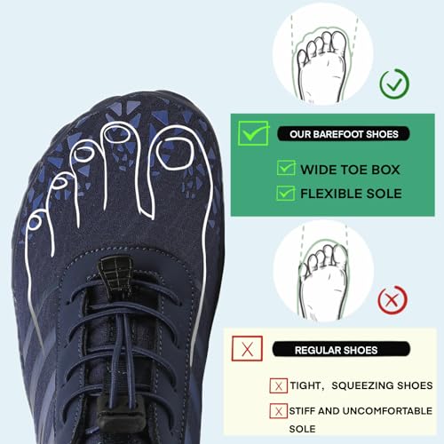 Hike Barefoot Water Shoes for Women Men, Barefoot Shoes with Wide Toe Box, Non-Slip & Quick Dry Breathable Aqua Socks for ...