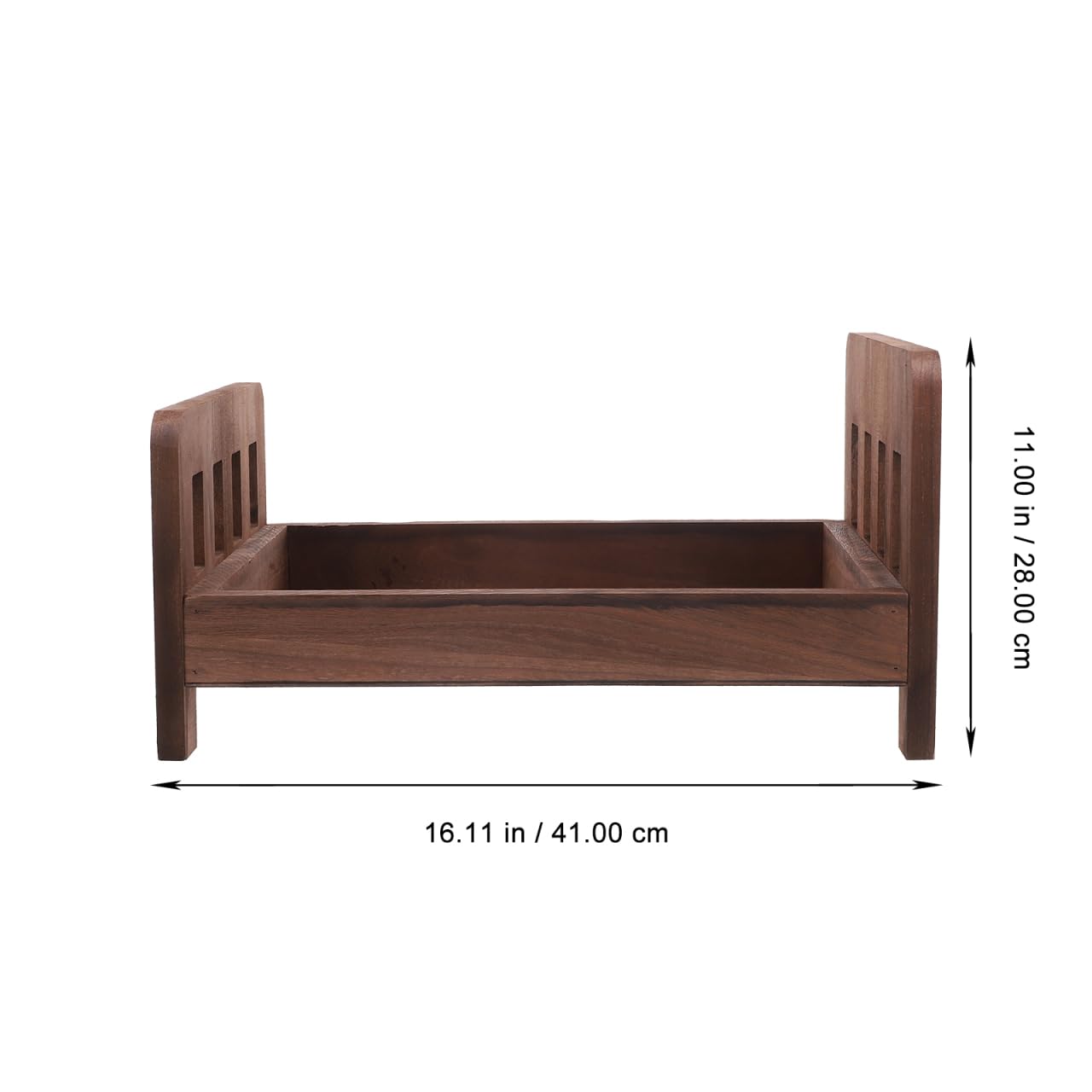 Mikikit Newborn Props Newborn Photography Bed Wood Bed Photoshoot Props Mini Doll Bed For Coffee Kids Decor