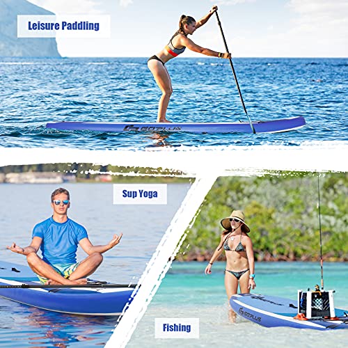 Goplus Inflatable Stand Up Paddle Board, 10FT/10.5FT/11FT SUP with Accessory Pack, Adjustable Paddle, Carry Bag, Fin, Hand...