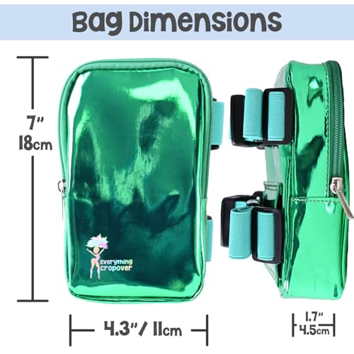 3-IN-1 Thigh Bag Fanny Pack Crossbody Bag | Carnival Leg Harness for Women | Holographic Waist Bag | Rave Leg Pack with Bu...