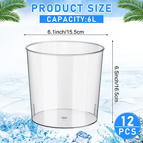 Plastic Ice Bucket Clear Flower Vases 6L Large Champagne Beer Buckets Classic Transparent Wine Chiller Tub Portable Wine C...