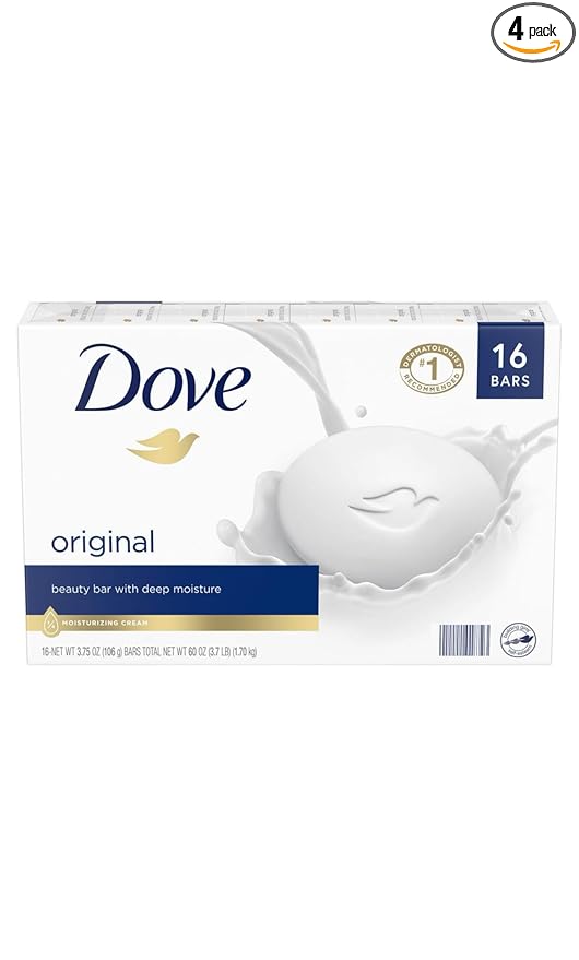 Dove Bar Soap Moisturizing 16 Bars, 4 Oz