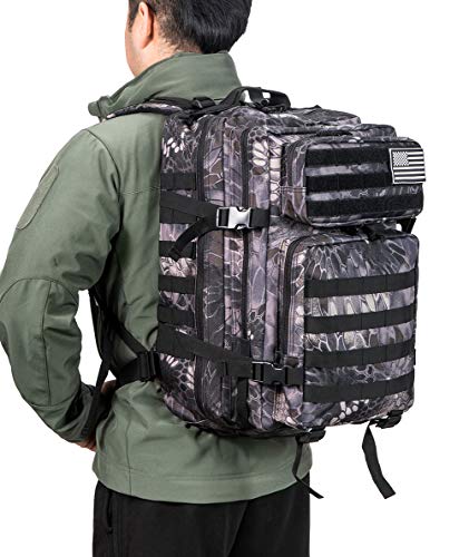 QT&QY 45L Tactical backpack & Tactical Toiletry Bag