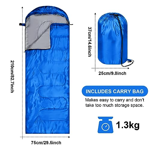 Tudomro Camping Sleeping Bag for Adults Lightweight Packable Waterproof Camping Gear Equipment to Keep Warm for Cold Weath...