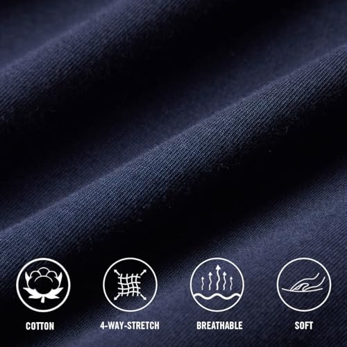 baleaf Men's 27" Cotton Sweatpants Sports Running Hiking Joggers Pants Lightweight Lounge Pocketed Pajamas 7/8 Length