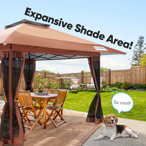 Quictent 13'x13' Pop up Gazebo Canopy Tent, One Person Set up Portable Instant Folding Shelter, Outdoor Canopy Tent with E...