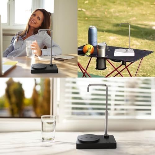 Desk Water Dispenser- Intelligent Desktop Water Bottle, Automatic Water Pump for Universal Bottle Water Dispenser USB Char...