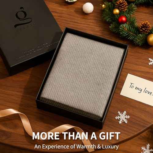 100% Pure Mongolian Cashmere Scarf for Women & Men Soft, Lightweight, Warm Fall Winter Wrap with Luxury Gift Box