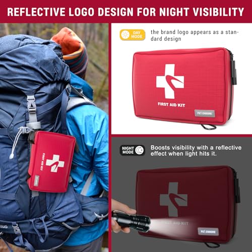 Compact First Aid Kit 300 PCS – Small Waterproof Emergency Medical Kit for Home, Car, Travel, Camping, Hiking, Truck, Offi...