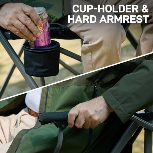 EVER ADVANCED Tall Directors Chair with Cup Holder 31", Bar Height Folding Chair for Camping, Sports with Carry Bag, Mesh ...