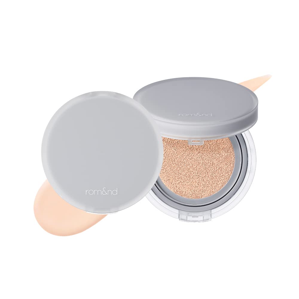 Rom&nd Nu Zero Cushion (04 Beige 23) Long Lasting, High Coverage, Semi Matte Finish, Flawless Complexion Without Cakey Face, Mak