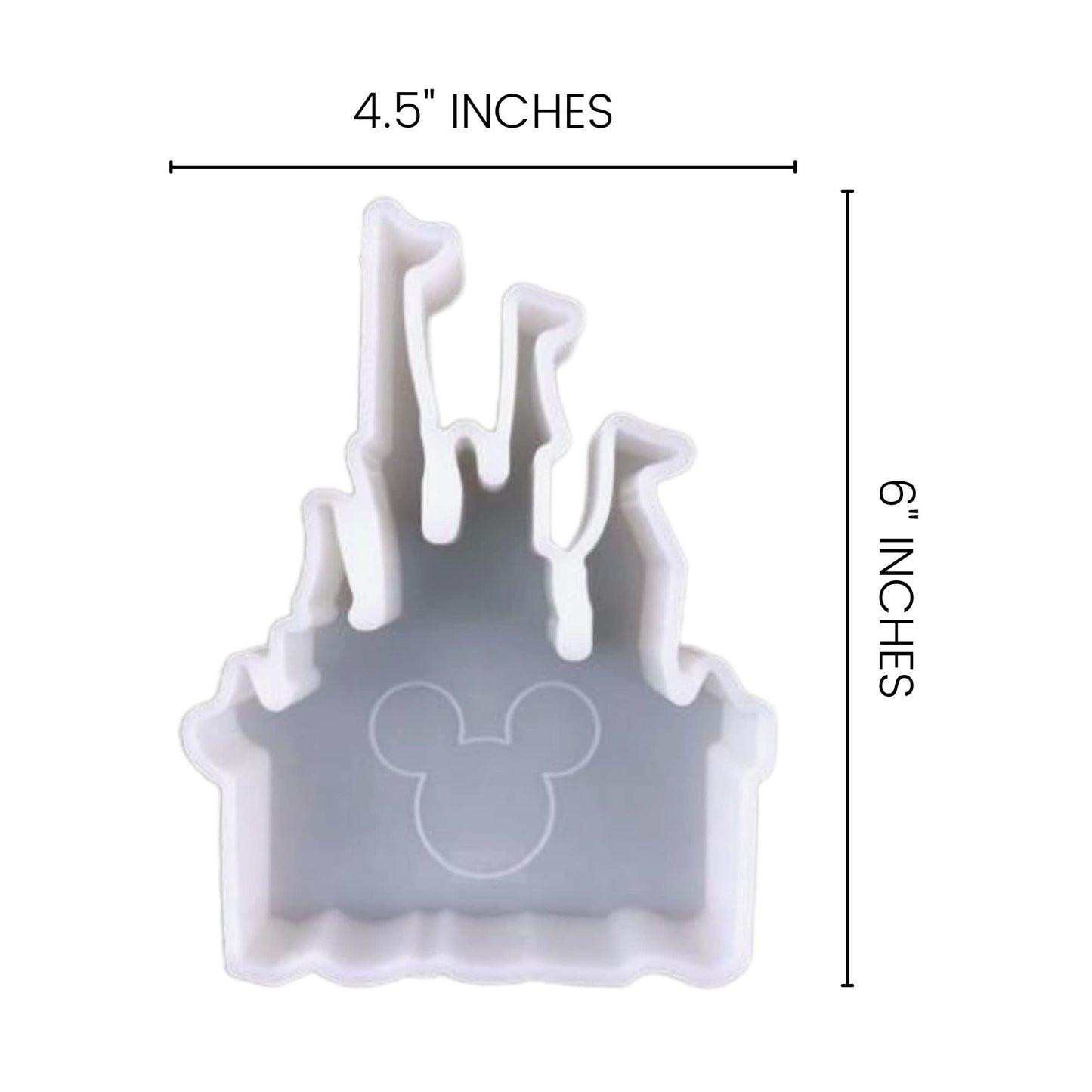 Castle Silicone Mold | Size 4.5" Wide x 6" Long x 1" Deep | Small Castle Design for Freshie, Soap, Resin, Candles