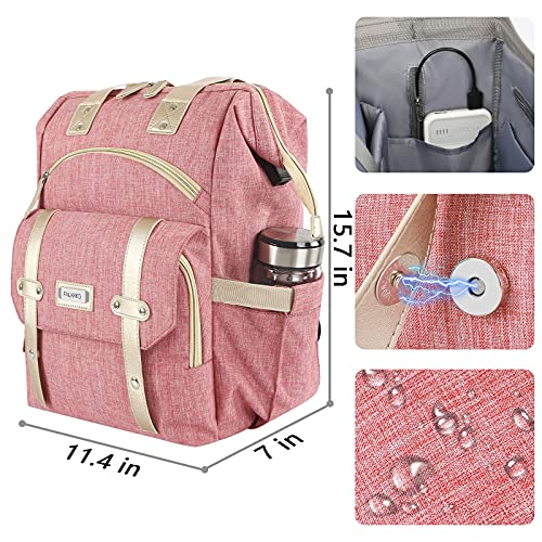 FALANKO Backpack for Women,Wide Open Work Large USB Charging Port Student Bookbag for 15.6 Inch Laptop,Doctor Teacher Nurs...