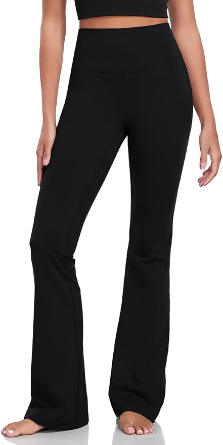 HeyNuts Harmony Flare Leggings 29"/30.5"/32.5"/34.5", High Waisted Tummy Control Wide Leg Bootcut Yoga Pants Lounge Soft