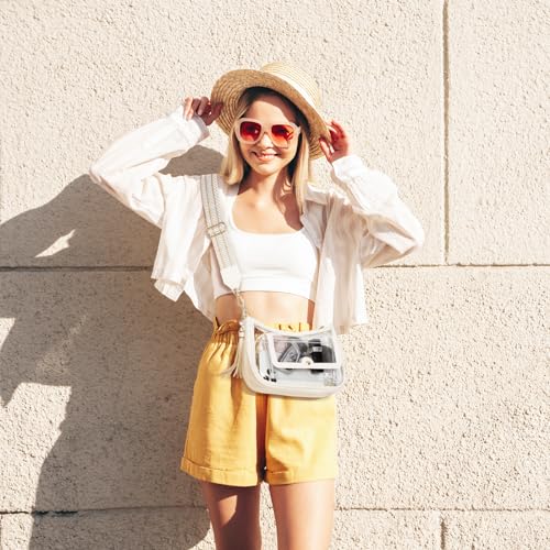 XYWstore Clear Bag for Stadium Events, Clear Purses for Women, Crossbody Stadium Approved