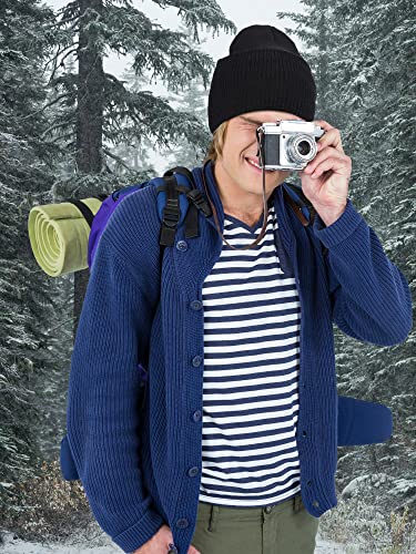 HESTYA 2 Holes Ski Masks Winter Balaclava Knitted Full Face Cover Mask Beanie Hat for Men Women Cold Weather Outdoor Sports