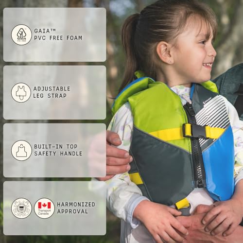 Stohlquist Child Life Jacket, US Coast Guard Approved, Type III Life Vest (30-50 lbs) for Kids and Children, Support Colla...