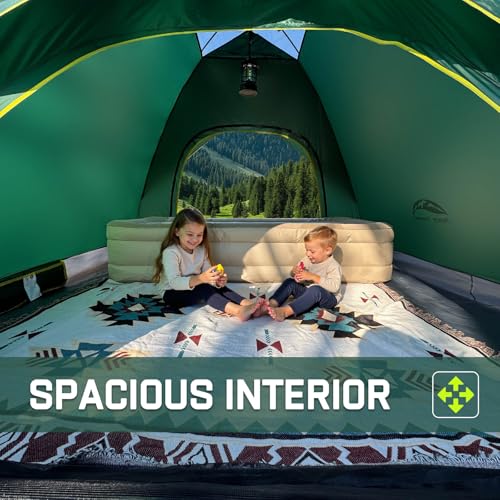 Happy Travel 1/2/3/4 Person Camping Tent, Instant Easy Pop Up Tents for Camping,Automatic Waterproof Family Camping Tent, ...