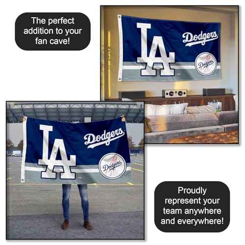 WinCraft Los Angeles Dodgers Logo Insignia 3x5 Foot Grommet Banner Flag