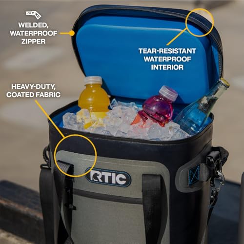 RTIC Ultra-Tough Soft Cooler 20 Can, Insulated Bag Portable Ice Chest Box for Lunch, Beach, Drink, Beverage, Travel, Campi...