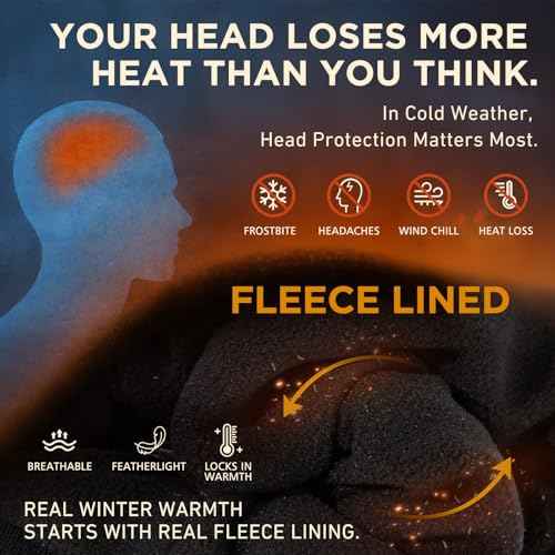 TOP-EX Dryknit¢â Waterproof Oversized XL XXL Fleece Lined Winter Warm Beanies Hat for Men