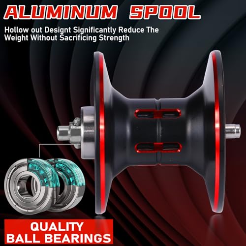 Sougayilang Fishing Rod and Reel Combo, Baitcasting Combo, Baitcaster Reel with 2-Piece Durable Carbon Fiber Casting Rod f...