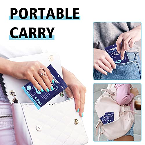 SFOPORD XL 100PCS Toilet Seat Covers Disposable - Flushable Paper Toilet Seat Cover is Travel Accessories, Travel Essentia...