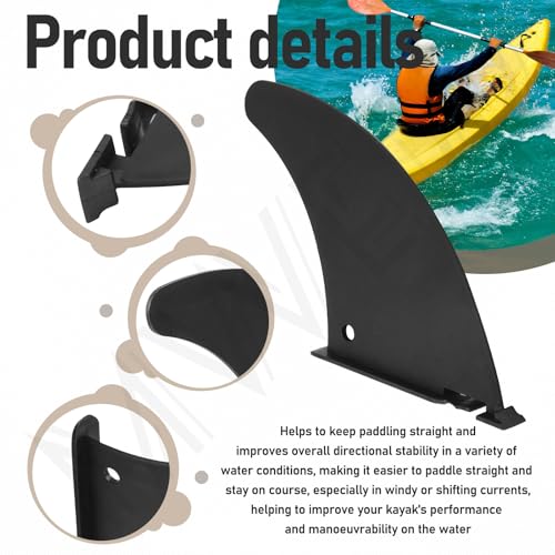 MWEDP 12181 Skeg Fin Rudder for Intex Inflatable Kayak Boats Challenger K1(68305EP), K2 (68306EP 68307EP), Excursion Pro (...