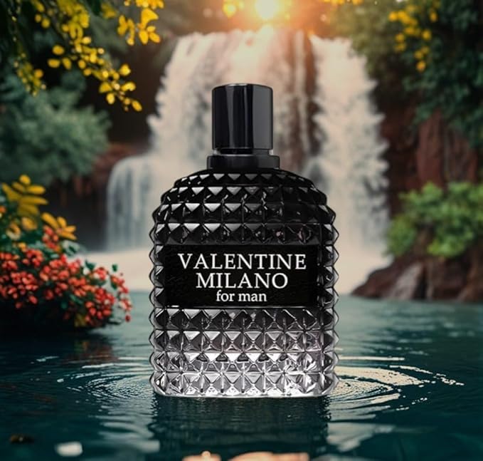 Valentine Milano Couple Set Perfume Gift Set for Women/Men EDP – (100ml x2) Amber Floral & Oriental Scents, Cologne with a Modern Twist Elegant, Plus 2 Refillable 5ml Travel Spray Bottles.
