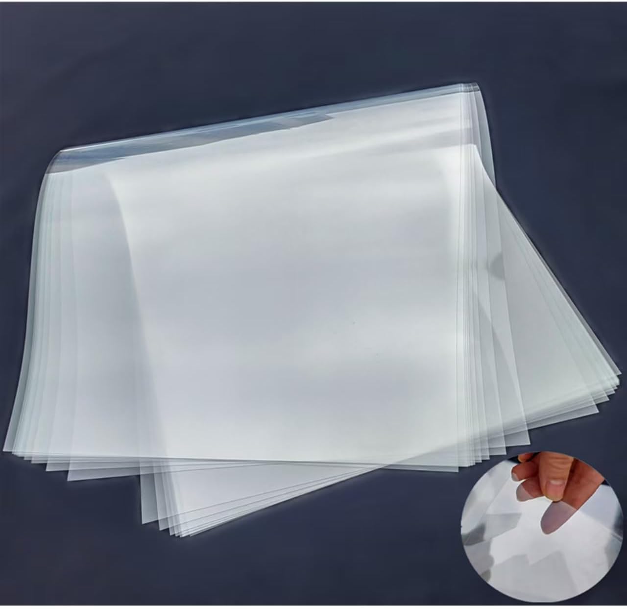 Transparent Blank Mylar Stencil Sheets for Cutting, 24" x 24" 10 mil/0.25mm Thick 5 Sheets.Gift, Acetate Template Material, Craft Plastic Sheets (24×24” /10 mil)
