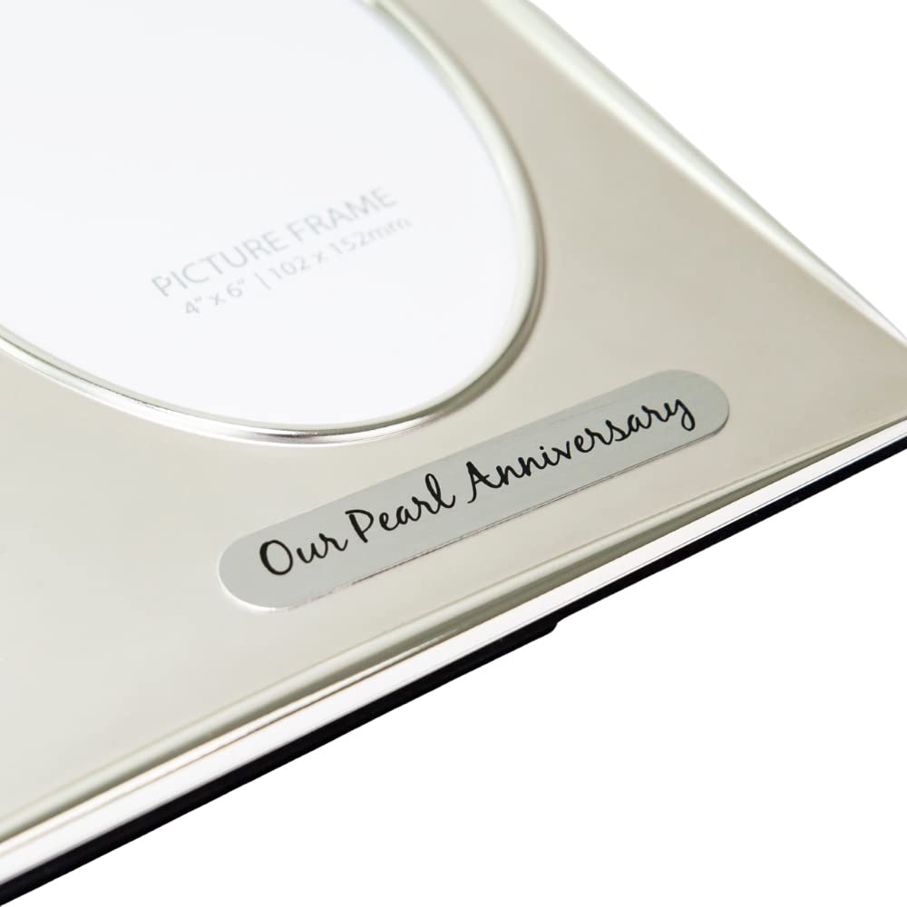 Haysom Interiors Traditional Two Tone Silver Plated 30th Pearl Anniversary Double Picture Frame
