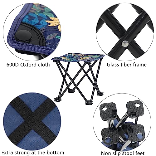 Portable Folding Camping Stool Outdoor Camping Lightweight Samll Chair for Fishing Hiking Gardening and Beach with Carry B...