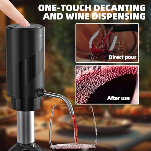 AREYCVK Wine Aerator Electric Wine Decanter Automatic Wine Aerator, Wine Dispenser Wine pourer with USB Rechargeable,Wine ...