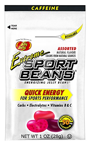 Jelly Belly Sport Beans- Extreme Assorted - Energy Chews with Caffeine [24 Pack] Box (Cherry, Watermelon & Pomegranate) Cl...