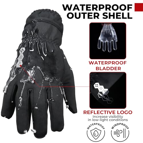 HANDLANDY Winter Gloves for Men & Women, Insulated Waterproof for Cold Weather, Thermal Glove for Cycling, Ski, Riding, Dr...