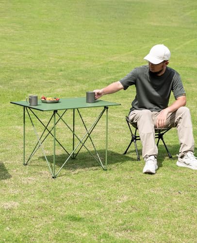 iClimb 1 Light Folding Table and 1 Ultralight 3 Season Tent, Ultralight Compact for Adults Outdoor Camping Backpacking Hiking