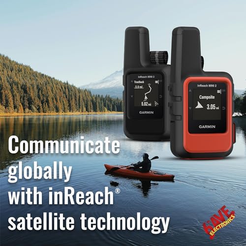 Garmin inReach Mini 2 Compact Satellite Communicator, Lightweight Rugged Design, Portable Handheld GPS for Hiking, Text Me...