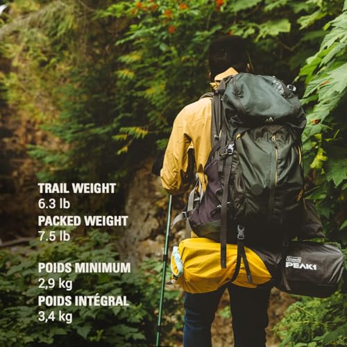 Coleman PEAK1 Premium Waterproof Backpacking Tent with Rainfly & Footprint, Lightweight Camping Tent Withstands Winds up t...