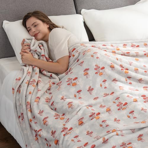 Berkshire Blanket-Classic Heavyweight Soft Printed VelvetLoft® Plush Blanket, Full/Queen Size Soft Fuzzy Warm Blanket for ...