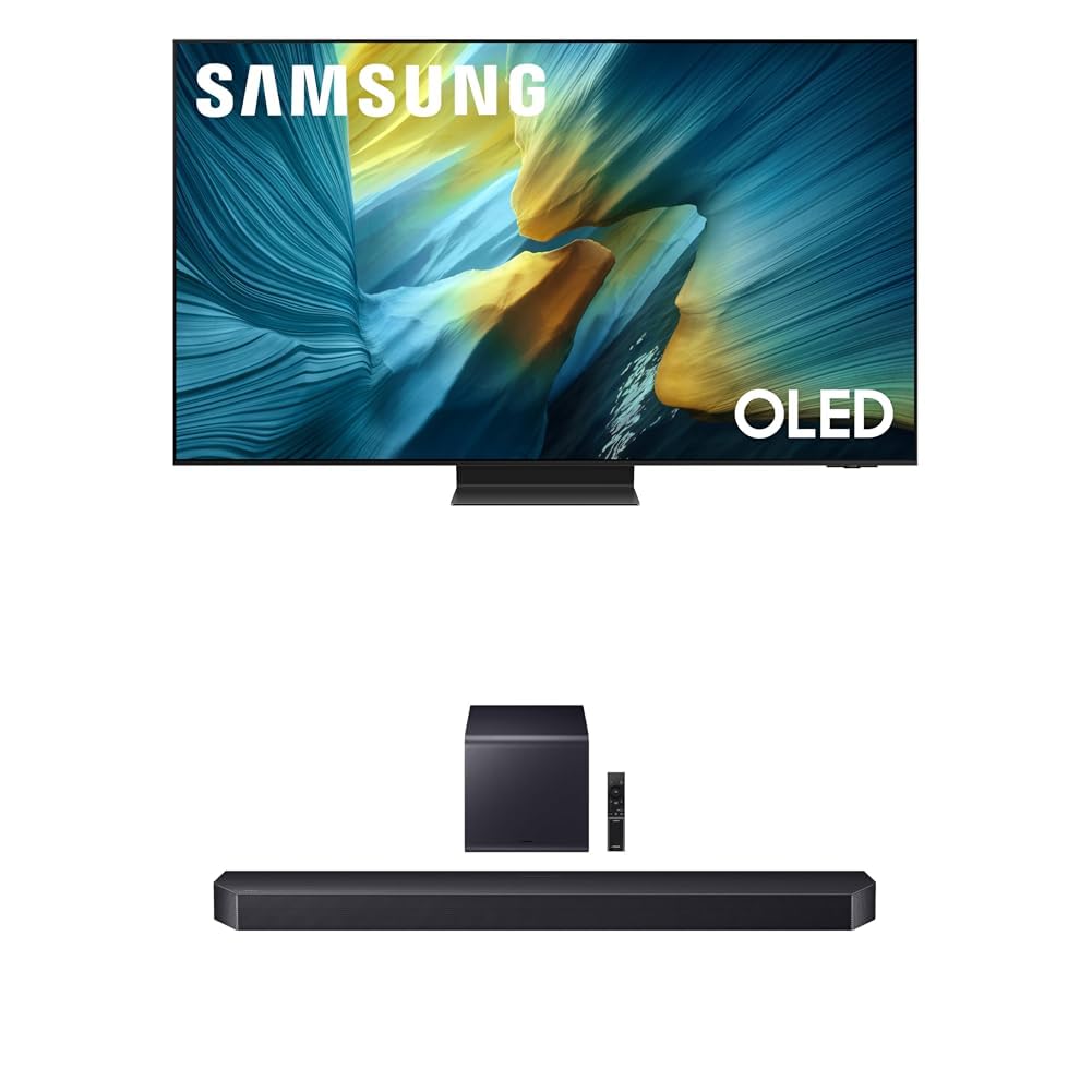 Samsung 55-Inch Class OLED S95F 4K Glare Free Smart TV (2025 Model) NQ4 AI Gen3 Processor, OLED HDR Pro, Motion Xcelerator 164Hz + Samsung Q-Series Soundbar HW-Q900F 7.1.2 ch Subwoofer (2025 Model)