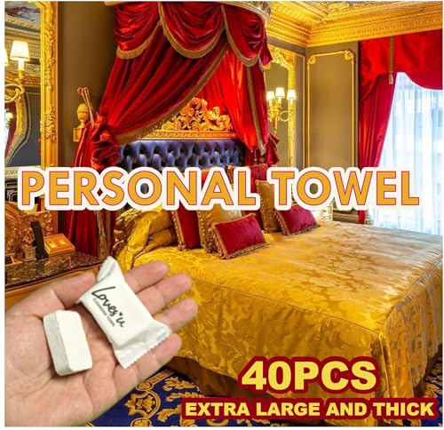 Premium Disposable Washcloths for travel, 40pcs Portable Disposable Pure Cotton Compressed Towels for Face Hand Washing, T...