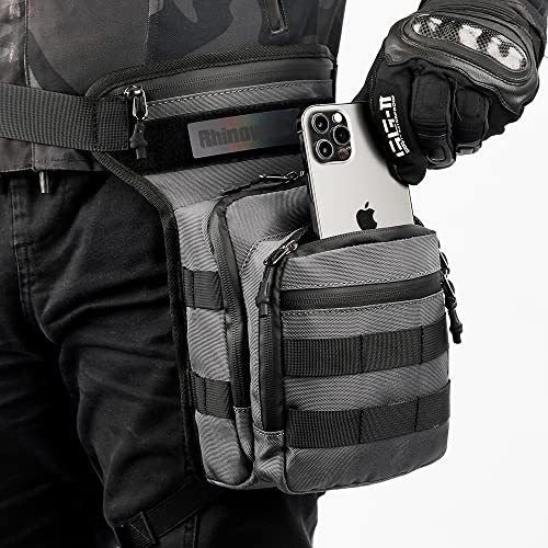 SUNELFFY Motorcycle Drop Leg Bag Military Thigh Pouch Bag Tactical Hip Thigh Pack Leg Bag Multifunctional for Riding Cycli...