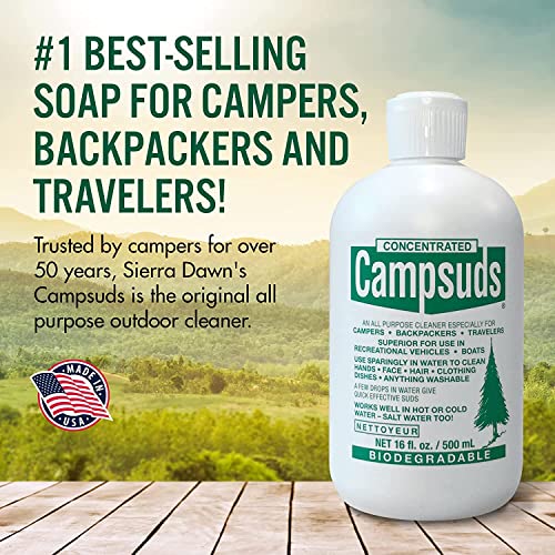 Sierra Dawn Outdoor Soap - Premium Biodegradable Camping & Backpacking Essential - All-Purpose Natural Soap for Dishes, Cl...