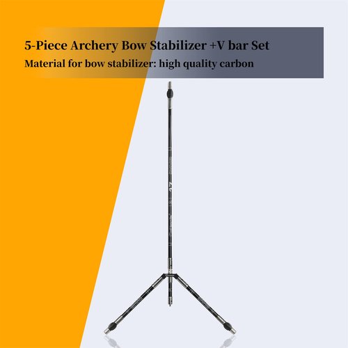 Perogen Archery Bow Stabilizer Set 4/5/10/12/28/30 inch 3K Carbon Fiber Bow Stabilizer Extension Pole with Stabilizer Rubber and Weights for Recurve Bow and Compound Bow