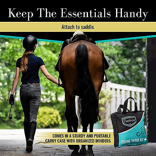 Curicyn Equine Triage Kit - 36 Piece Equine First Aid Kit for Horses - Contains Equine Emergency Essentials Including Hoof...