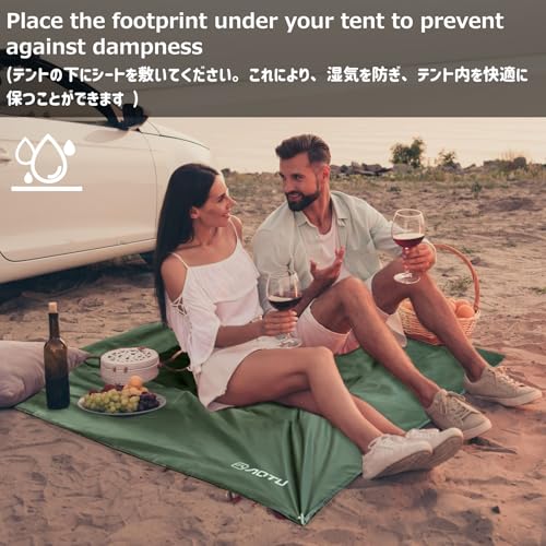 Azarxis Waterproof Camping Tent Tarp Hammock Rain Fly Footprint Ground Cloth Shelter Sunshade Beach Picnic Blanket Mat for...