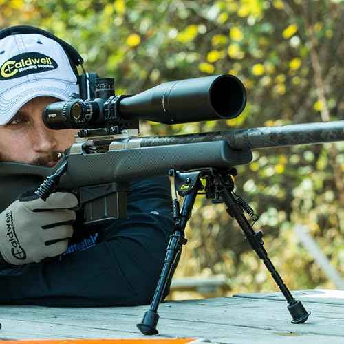 Caldwell XLA Pivot Bipod with Adjustable Notched Legs and Slim Folding Design for Easy Transport, Rifle Stability, and Target Shooting