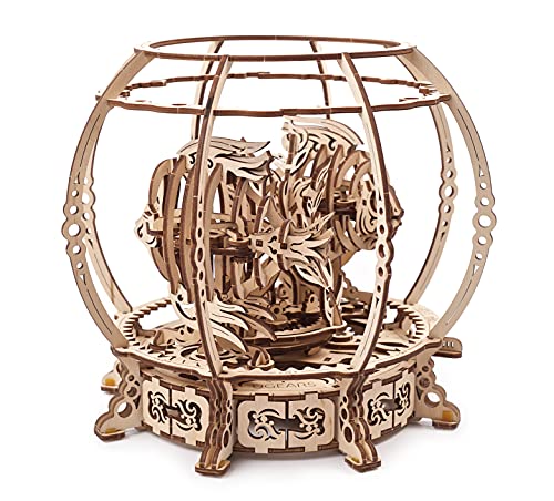 UGEARS Aquarium 3D Wooden Puzzles for Adults - Wooden Model Kits for Adults Mechanical Aquarium Puzzles for Adult Unique W...