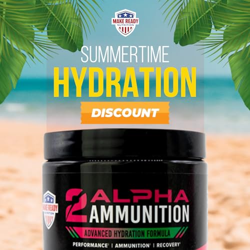MAKE READY NUTRITION 2ALPHA Ammunition Strawberry Kiwi - Hydration, Energy Drink, and Immune Support with Vitamin C, Calci...